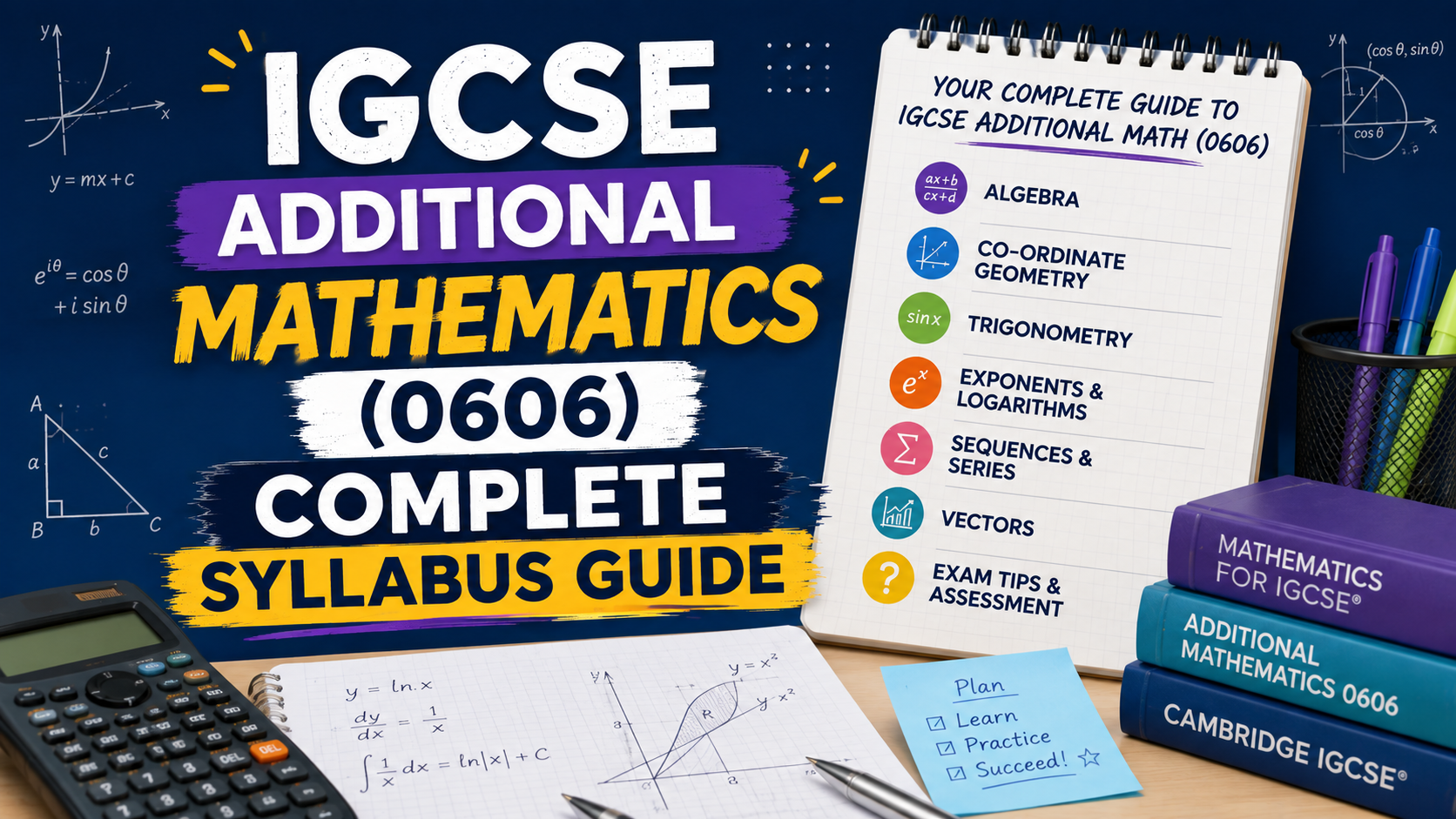 IGCSE Additional Mathematics (0606) Complete Syllabus Guide